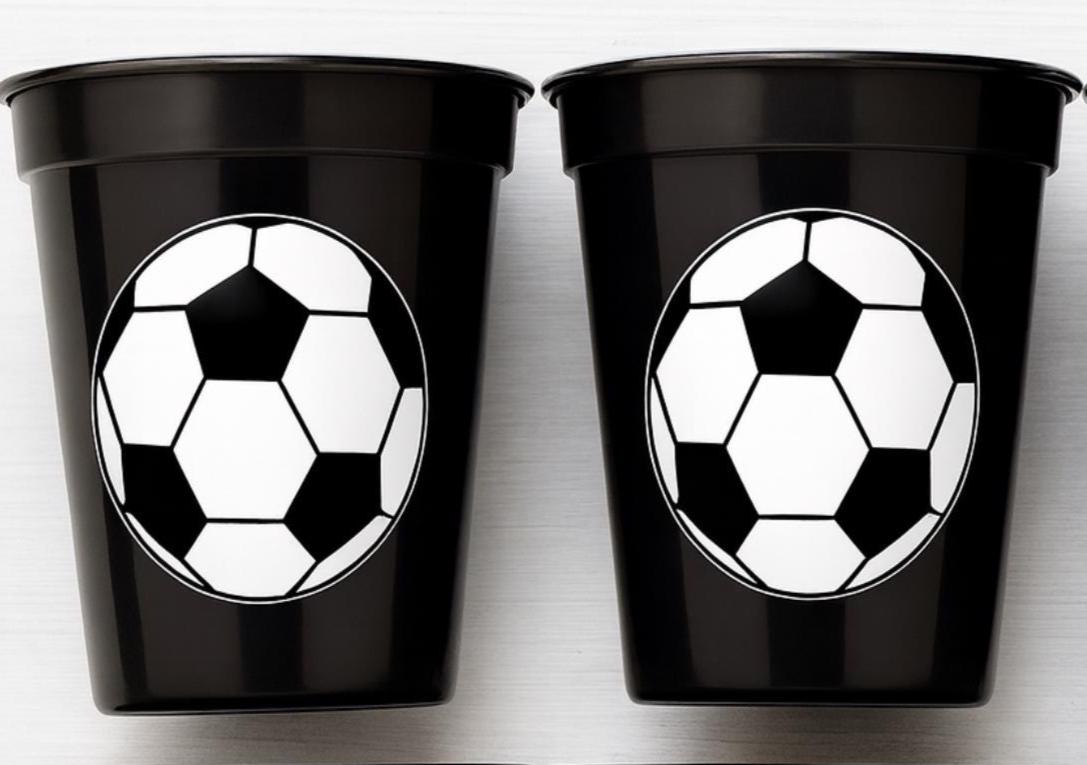 SOCCER PARTY CUPS - Soccer Party Cups Soccer Birthday Soccer Party Soccer Decorations Soccer Party Supplies Soccer Birthday Party Soccer - Image 2
