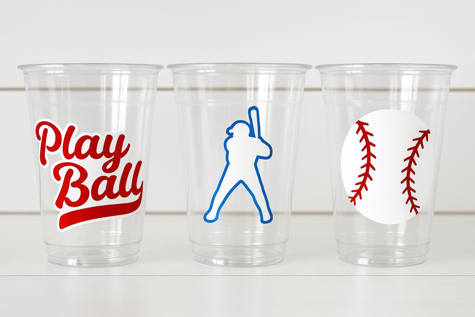 BASEBALL PARTY CUPS - Baseball Cups Baseball Party Cups Baseball Birthday Cups Baseball Cups Sports Party Cups Favors Baseball Baby Shower - Image 2