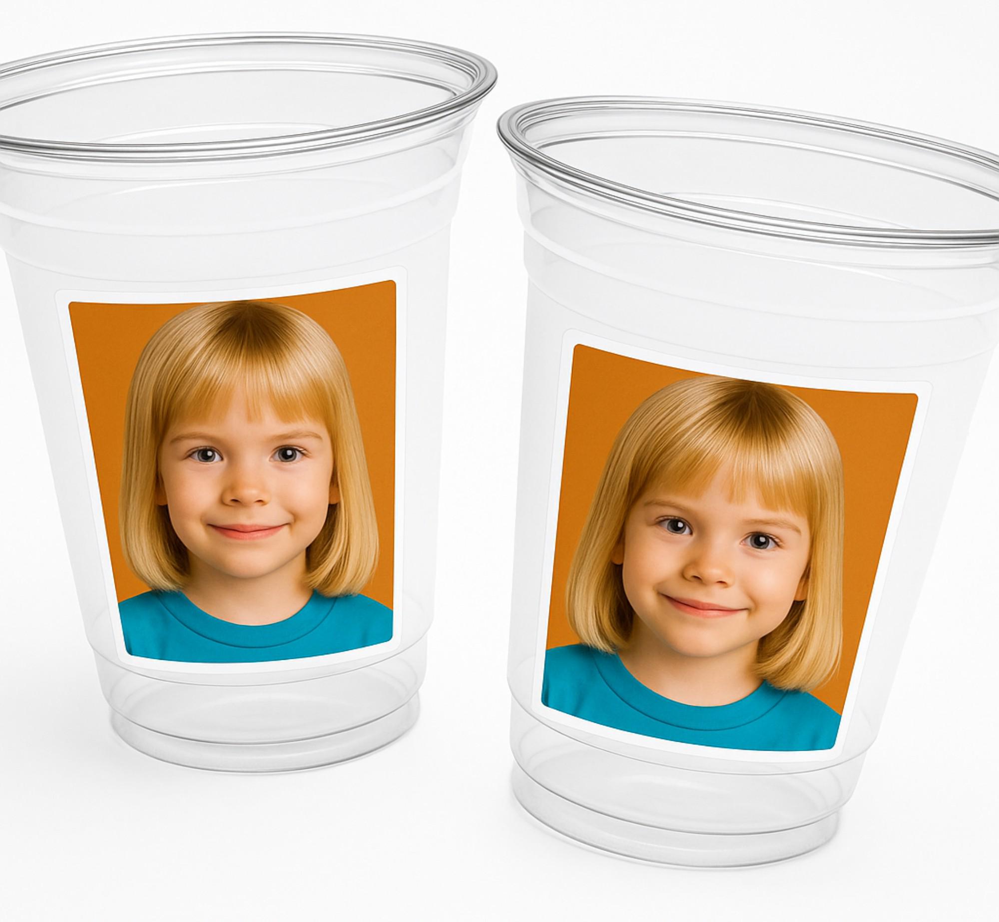 Personalized Photo Plastic Party Cups – Custom 16oz Clear Cup with Your Image, Birthday Cups, Event Cups, Party Favors, Picture Photo Cups - Image 8