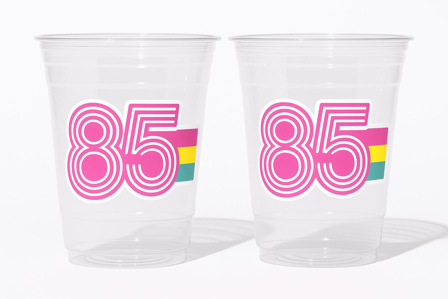 40th PARTY CUPS - Best of 1985 40th Birthday Party Cups 40th Birthday Favors 40th Party Cups 40th Party Decorations 1985 Birthday Party 80s - Image 2