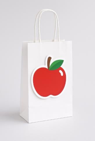Apple Goody Bags, Apple Favor Bags, Back to School Party Bags, Apple Birthday Party Bags, Teacher Gift Bags, Apple Goodie Bags, School Party - Image 3