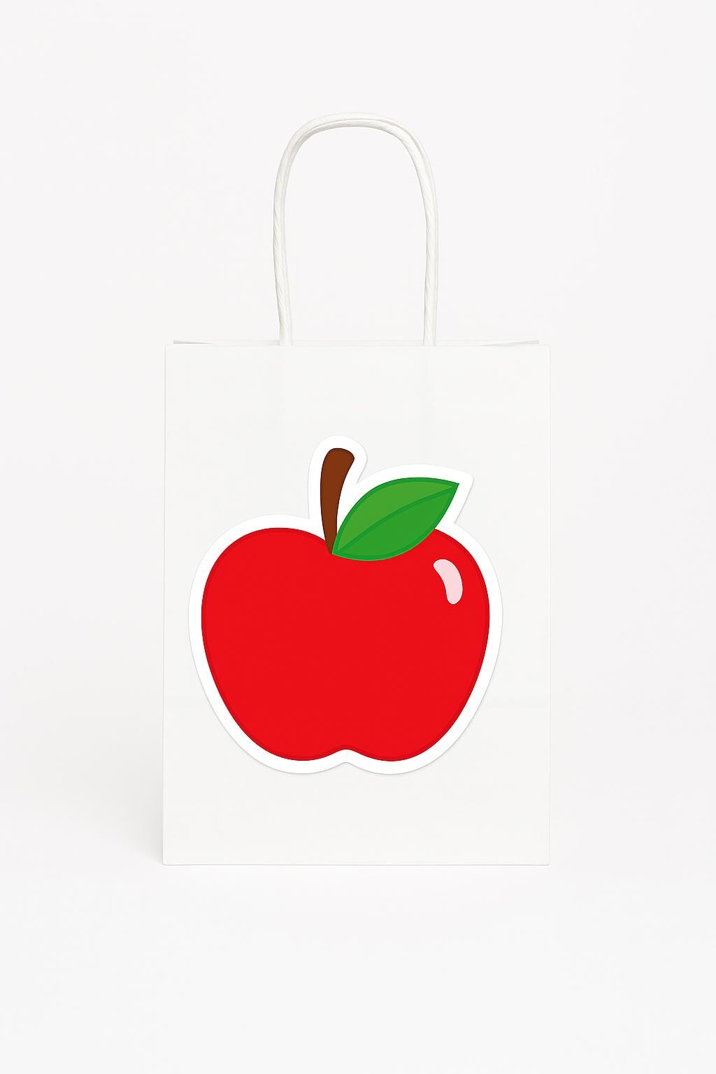 Apple Goody Bags, Apple Favor Bags, Back to School Party Bags, Apple Birthday Party Bags, Teacher Gift Bags, Apple Goodie Bags, School Party - Image 4