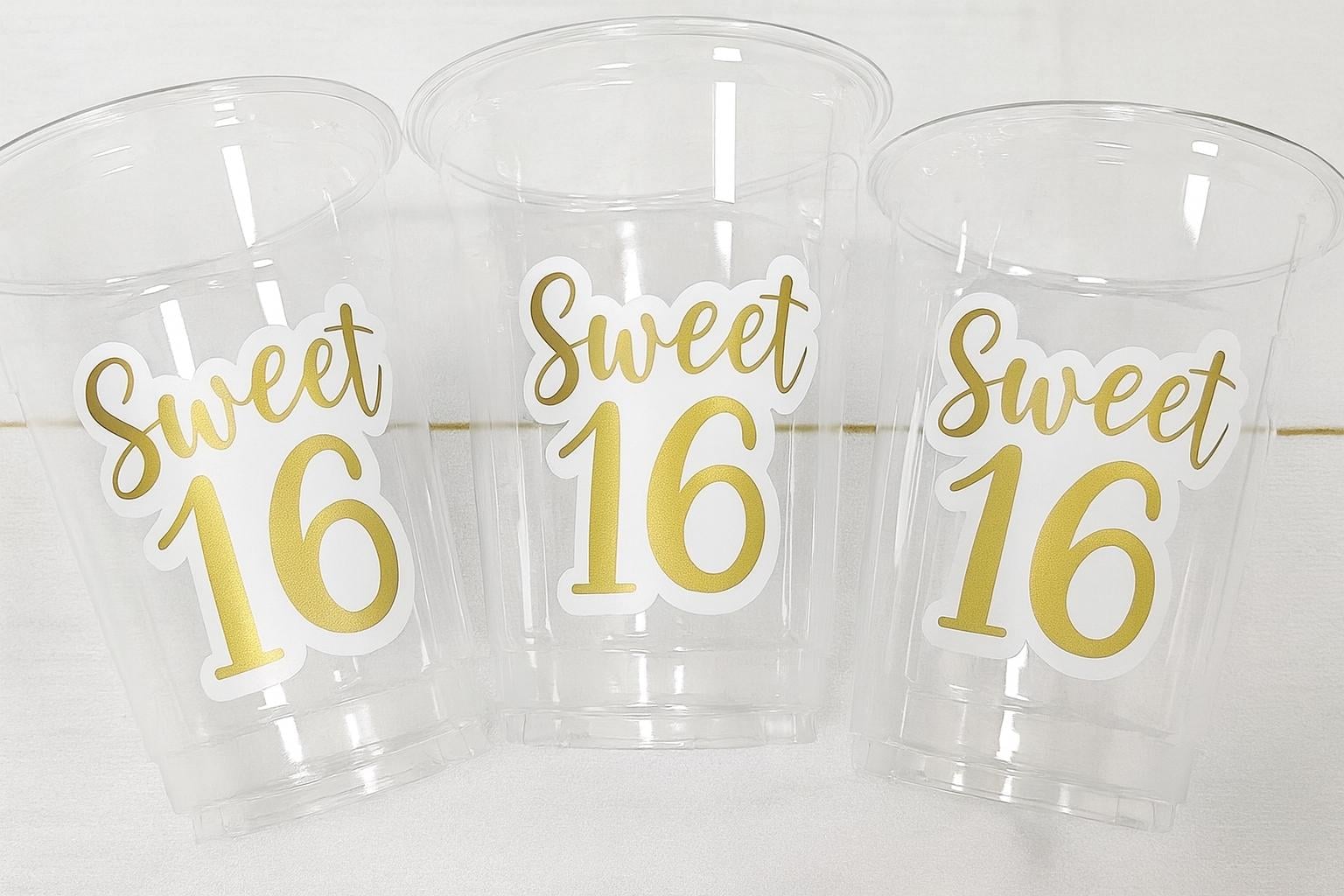 SWEET 16 PARTY Cups - Sweet Sixteen Party Cups Sweet 16 Party Cups Sweet Sixteen Party Favors Sweet Sixteen Party Favors 16th Birthday Party - Image 2