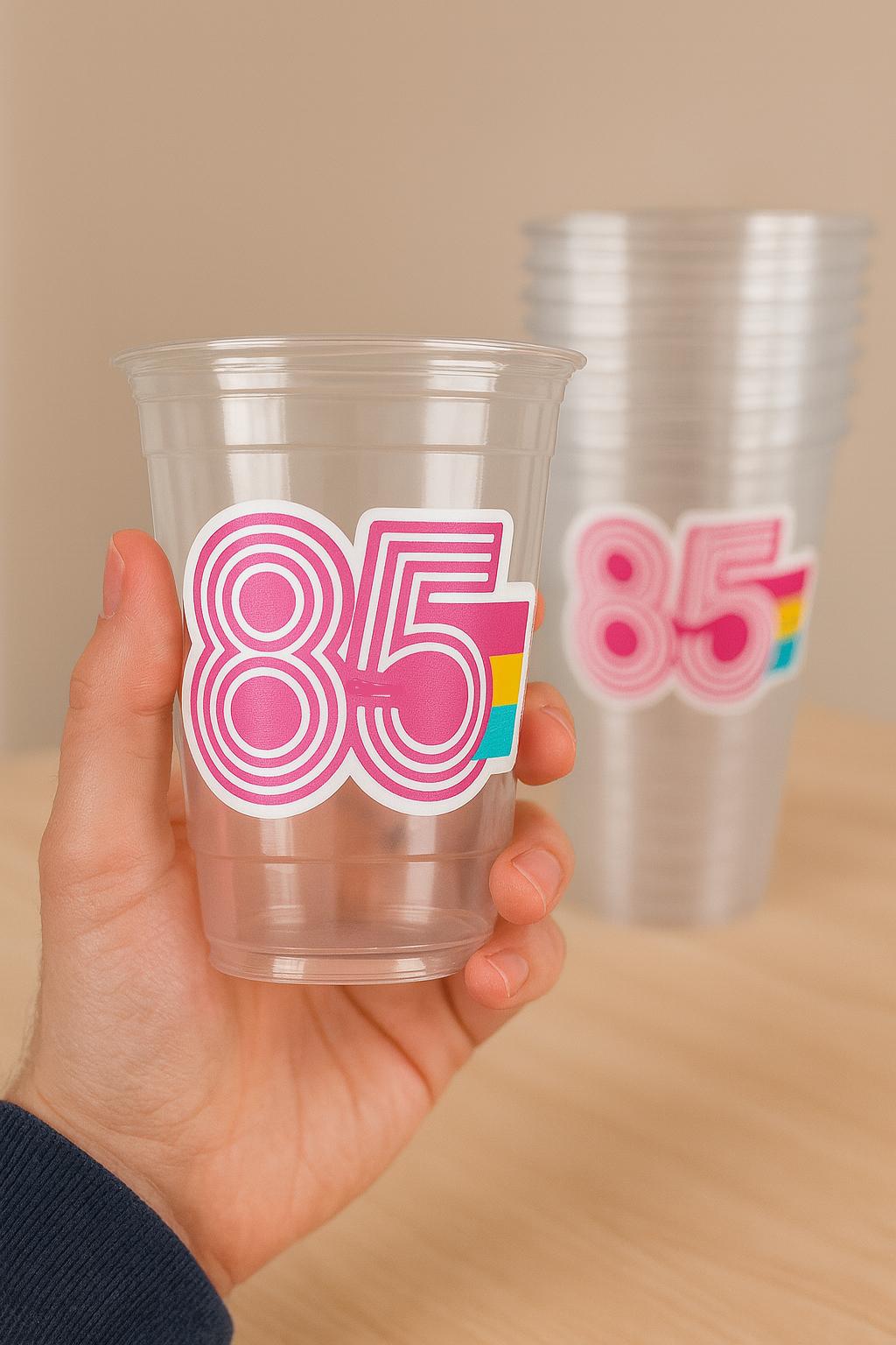 40th PARTY CUPS - Best of 1985 40th Birthday Party Cups 40th Birthday Favors 40th Party Cups 40th Party Decorations 1985 Birthday Party 80s - Image 3