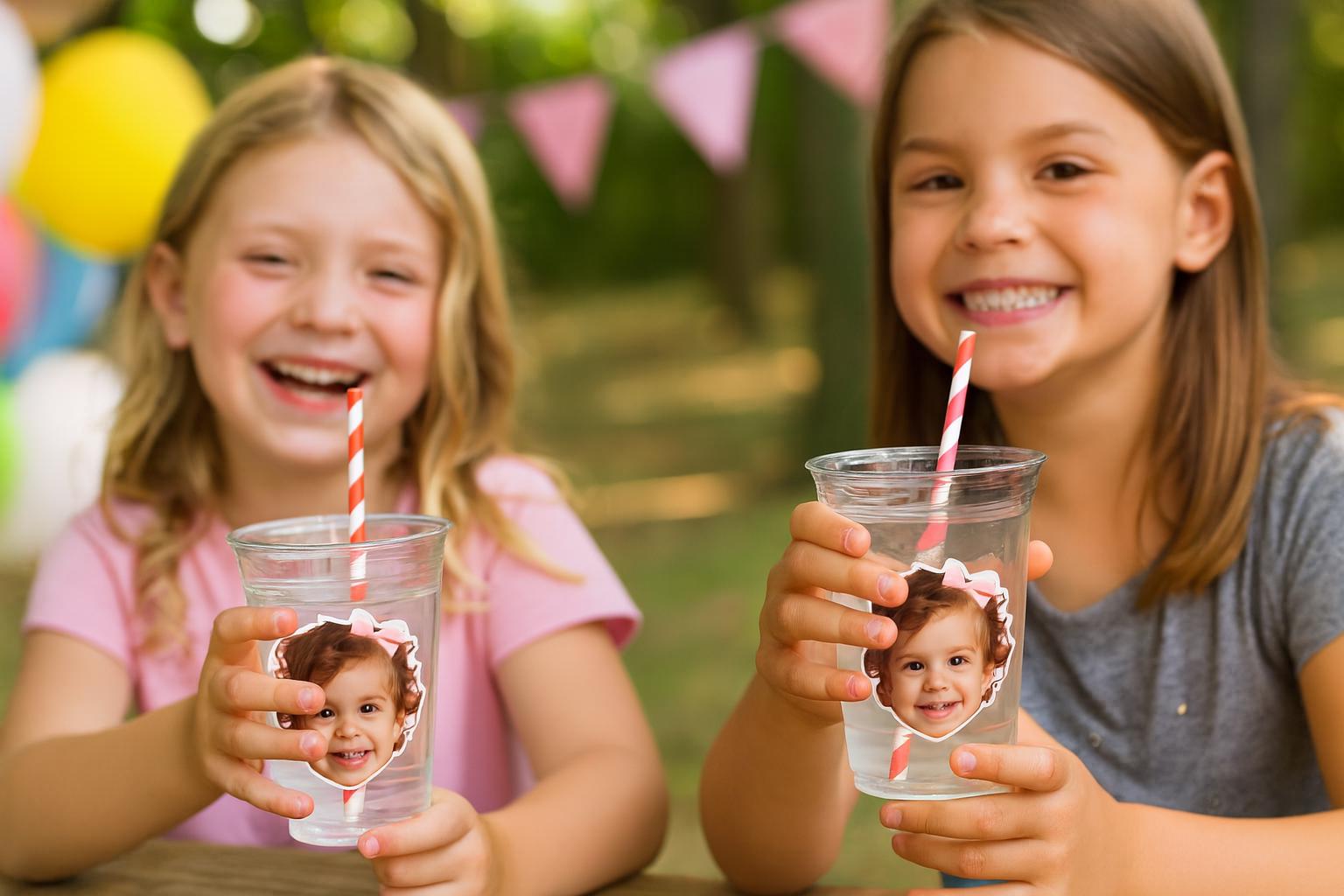 Personalized Face Plastic Cups, Face Cups, Custom Picture Cups, Custom Photo Cups, Party Decorations, Bride Face Party Favors, Groom Face - Image 2