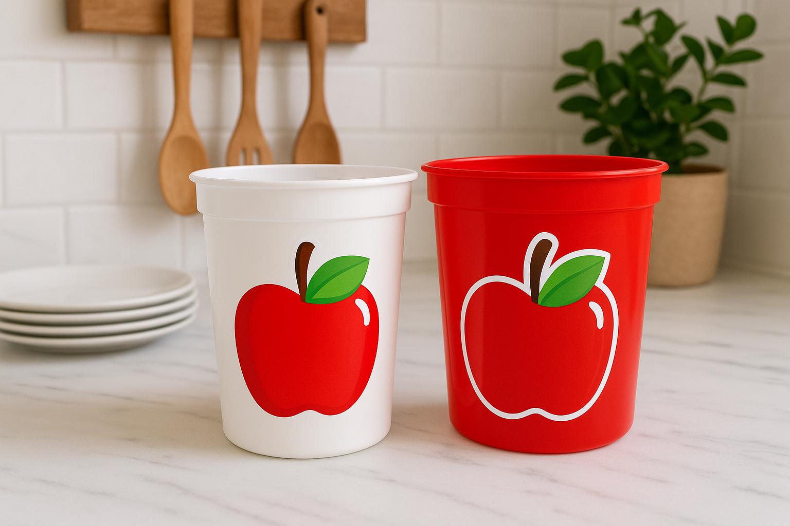Apple Party Cups, Teacher Gift Cups, Back to School Party Cups, Apple Birthday Cups, School Snack Cups, Teacher Party Decorations Apple Cups - Image 4