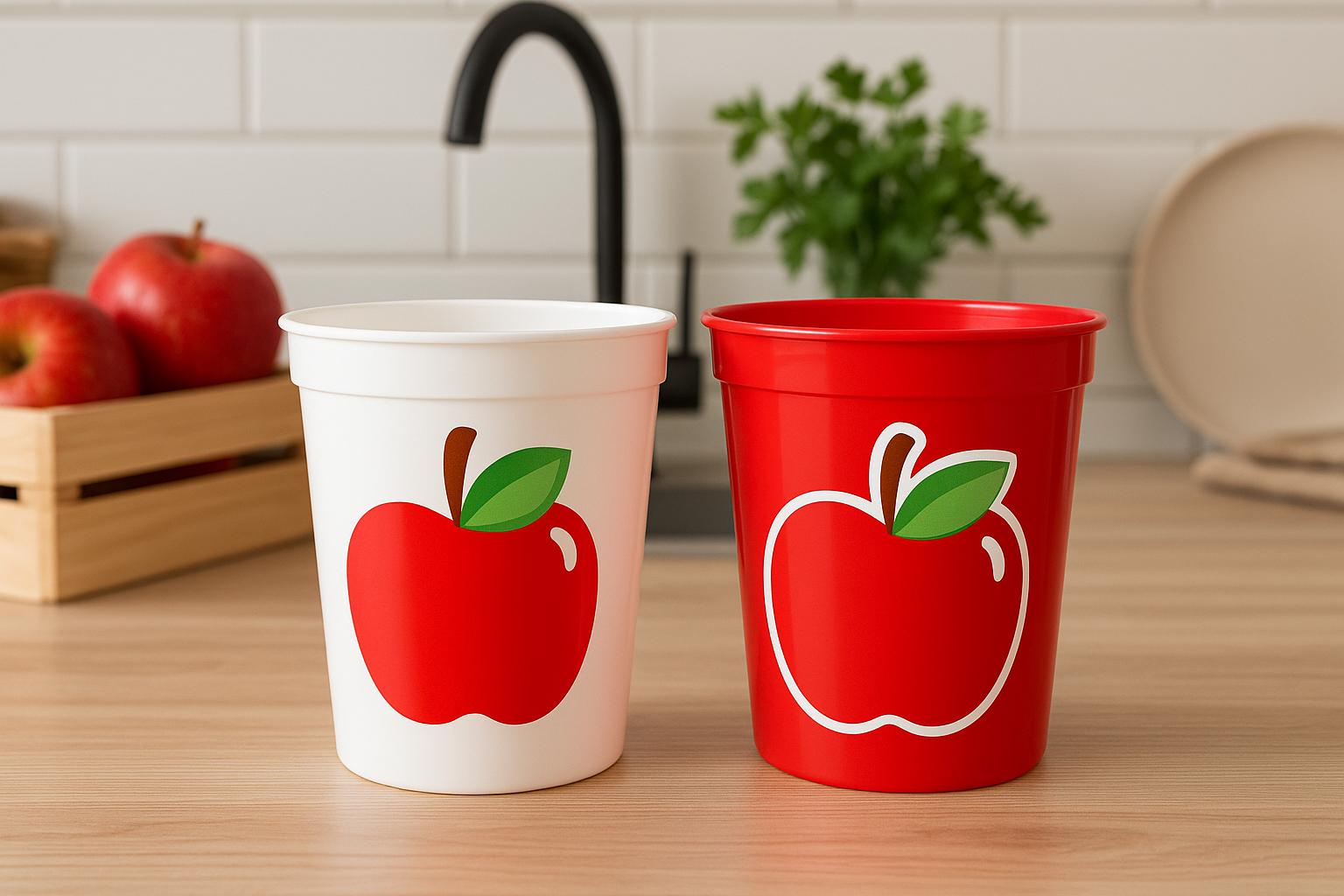 Apple Party Cups, Teacher Gift Cups, Back to School Party Cups, Apple Birthday Cups, School Snack Cups, Teacher Party Decorations Apple Cups - Image 3