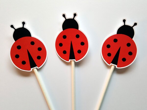 Ladybug Cupcake Toppers, Ladybug Birthday, Ladybug Baby Shower, Ladybug Cake Topper, Ladybug Decorations, Ladybug Party, Ladybug (82816648P) - Image 3